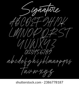 Best Alphabet Signature Monoline Calligraphy Font