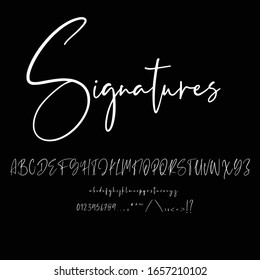 Best Alphabet Signatures Handdraw Brush Script Logotype Font Lettering Handwritten