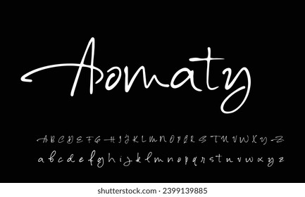 Best Alphabet Signatures Handdraw Brush Script Logotype Font lettering handwritten