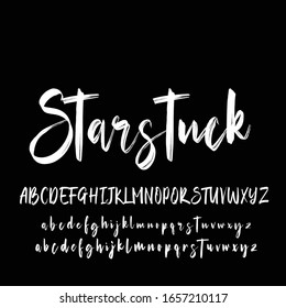 Best Alphabet Starstuck Amazing Script Logotype Font Lettering Handwritten