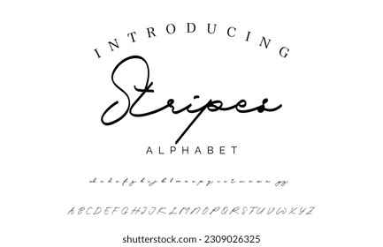 Best Alphabet Striper Amazing Script Signature Logotype Font lettering handwritten
