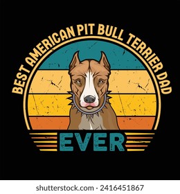 
Best American Pit Bull Terrier Dad Ever Typography Retro T-shirt Design. This versatile design is ideal for prints, t-shirts, mugs, posters, and many other tasks.

