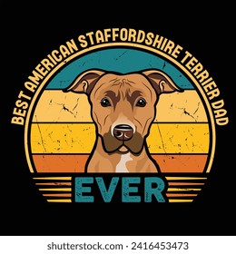
Best American Staffordshire Terrier Dad Ever Typography Retro T-shirt Design. This versatile design is ideal for prints, t-shirts, mugs, posters, and many other tasks.
