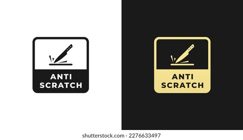 Best anti scratch label vector or anti scratch seals vector isolated in flat style. anti scratch label vector for product. Elegant anti scratch mark vector for product packaging.