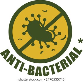 Mejor etiqueta antibacterial o Vector de icono antibacterial aislado sobre fondo blanco. Simple Vector de icono antibacteriano para el elemento de diseño de embalaje de producto. Vector de icono antibacteriano para el elemento de diseño.