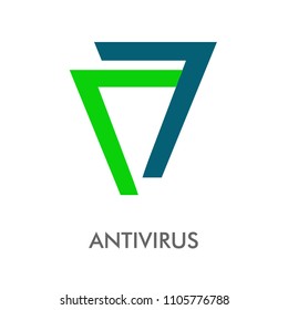 Best Antivirus Abstract Logo Vector Illustration