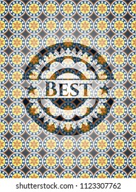 Best arabesque emblem background. arabic decoration.