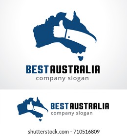 Best Australia Logo Template Design Vector, Emblem, Design Concept, Creative Symbol, Icon