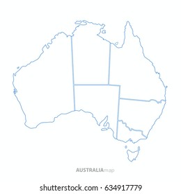 best Australia map outline vector