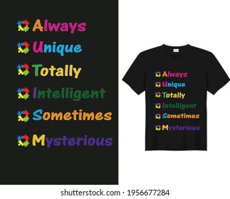 Best autism t-shirt design vector.