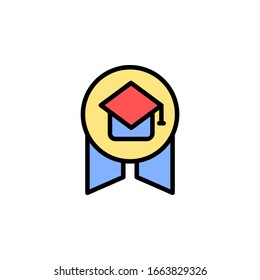 best award icon. online learning icon. perfect for application, web, logo and presentation template. icon design filled line style