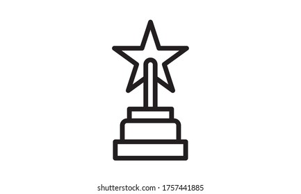 Mejor símbolo gráfico de estilo plano de icono vector de premio.