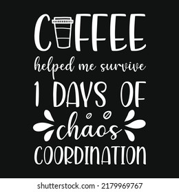 Best awesome coffee typography T-shirt design vector illustration
