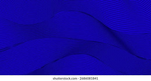 Best background with diagonal dark blue lines pattern. Vector horizontal template for contemporary formal invitation, prestigious gift certificate, digital luxury business banner, trendy art