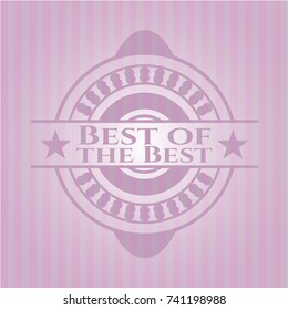 Best of the Best badge with pink background