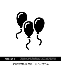 The best Balloons icon vector, illustration logo template in trendy style. Suitable for many purposes.