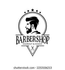 Best Barber Shop Logo Vector Template Version 3