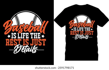 Best Baseball Typography T Shirt  Design 