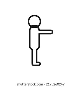 The best basic human movement icon. Illustration with unique design style from human body stickman collection. Suitable for various needs.