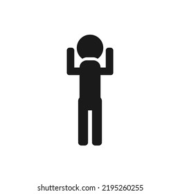 The best basic human movement icon. Illustration with unique design style from human body stickman collection. Suitable for various needs.