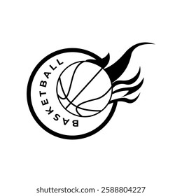 Best Basketball Sports Team logo design template. Fast basketball logo design vector