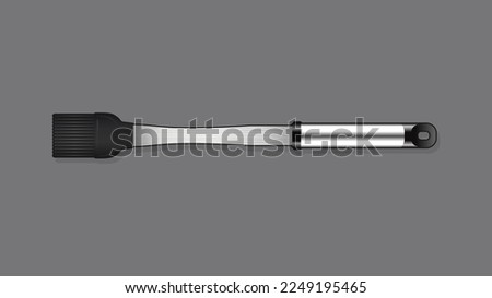 The best BBQ Basting Brush, realistic flat 3d icon. Vector illustration in trendy style. Editable graphic resources for many purposes. 