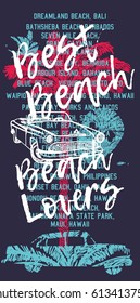 Best Beach Beach lovers graphic design vector art