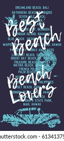 Best Beach Beach lovers graphic design vector art