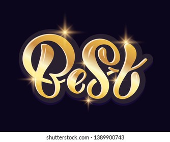 Best - beautiful hand drawn lettering label art banner poster