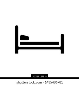 The best of Bed icon vector, illustration logo template in trendy style. Suitable for many purposes.
