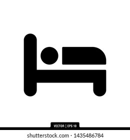 The best of Bed icon vector, illustration logo template in trendy style. Suitable for many purposes.
