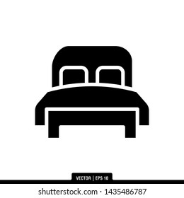 The best of Bed icon vector, illustration logo template in trendy style. Suitable for many purposes.
