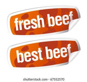 Best beef for steak stickers set