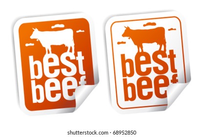 Best beef for steak stickers set