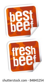 Bestes Rind für Steakaufkleber-Set