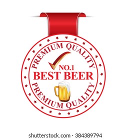 Best Beer. Premium quality red label.