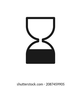 Best Before End of Date icon. BBE symbol for cosmetics products. Expiration date. Black hourglass icon. Editable stroke. Vector illustration isolated on white background.