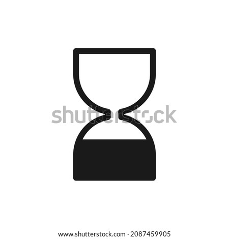 Best Before End of Date icon. BBE symbol for cosmetics products. Expiration date. Black hourglass icon. Editable stroke. Vector illustration isolated on white background.