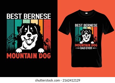 Mejor Perro de Montaña de Berna. Diseño de camiseta de Bernese