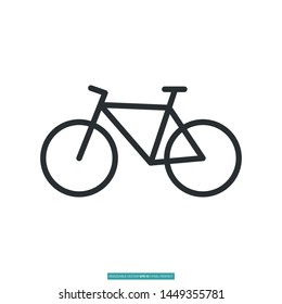 The best bicycle, bike icon vector illustration logo template for many purpose