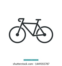 The best bicycle, bike icon vector illustration logo template for many purpose