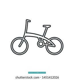 The best bicycle, bike icon vector illustration logo template for many purpose