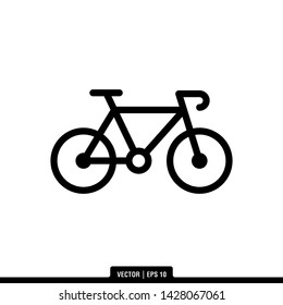 The best bicycle icon vector, illustration logo template in trendy style. Can be used for many purposes.