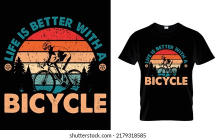 Best Bicycle T-shirt Design template