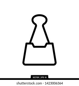 The best binder clip icon vector, illustration logo template in trendy style. Can be used for many purposes.
