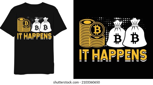 Best Bitcoin T-shirt Design Template