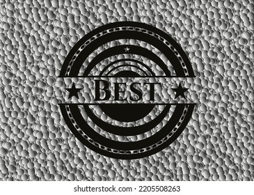 Bestes schwarzes Badge mit Blasenhintergrund. Vektorgrafik. Detaillierte Angaben. 