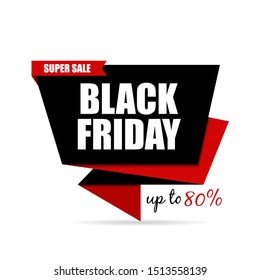 Best black friday super sale design template. Black friday flat banner, poster, badge, sticker, web, cover, flyer advertising illustration. Hot price discount concept for business and promotion.