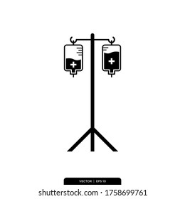 Mejor vector de icono de bolsa de sangre, plantilla de logotipo de ilustración en estilo de moda