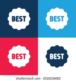 Best blue and red four color minimal icon set